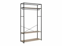 Outlet Perchero de madera y metal 110x200cm JUNE Negro