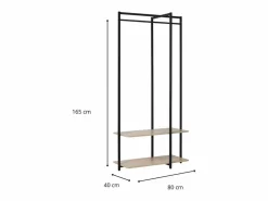 Perchero de madera y metal W80 x H165 cm CROSS