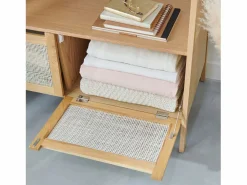 Hot Perchero de madera y ratán A110 x A165 cm ARKA Roble Burro Para Ropa