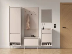 SELSEY Perchero de pared - 69 cm - grisáceo - DIOCE