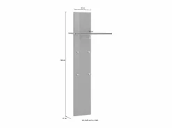 Web furniture Perchero de pared 4 ganchos estante vestíbulo diseño moderno Magic Jako Ardesia