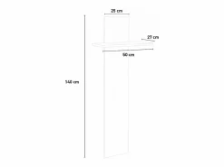 Web furniture Perchero de pared 4 ganchos estante vestíbulo diseño moderno Magic Jako Ardesia