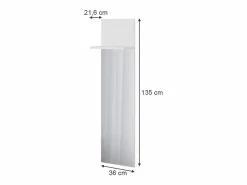 Outlet Perchero de pared 36x21.6x135 siri Perchero