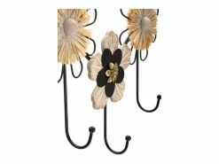 Outlet Perchero de Pared Flores 1, Marrón, 61x5,5x30,5 cm, Kendra Home Perchero