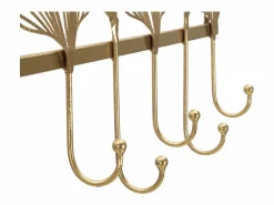 Sale Perchero de Pared Hoja 8, Oro, 66,2x6x26,3 cm, Kendra Home Dorado