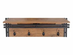 MCW Perchero de pared -A27 Estructura 3D, Aspecto roble salvaje