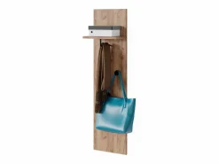 New Perchero de pared roble dorado 36x21.6x135 siri Perchero