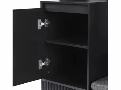 New Perchero de pasillo con banco tapizado, 4 ganchos, 2 cajones - - 100x35x180 cm Armario De Entrada