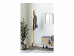 Sale Perchero de Suelo Wanaka, Marrón, 50x50x163 cm, Kendra Home Marru00f3n chocolate