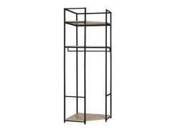 New Perchero esquinero de madera y metal JUNE 70x200cm Negro