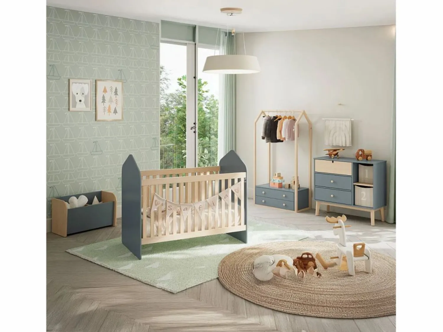 Sale Perchero juvenil Misty Breeze Verde Salvia - Oak Soft Burro Para Ropa