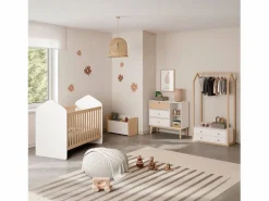 duehome Perchero juvenil Misty Breeze Blanco - Oak Soft