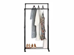 Discount Perchero melamina y metal para recibidor beige 74.5x157x39 cm Burro Para Ropa