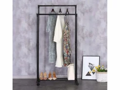Discount Perchero melamina y metal para recibidor beige 74.5x157x39 cm Burro Para Ropa