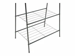 Outlet Perchero de Acero con 2 Estantes para Dormitorio o Vestuario - 59 x 35 x 150 cm Burro Para Ropa
