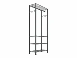 Sale Perchero para Ropa SucceBuy con 4 Estantes Ajustables, Perchero de Acero al Carbono, Armario para Ropa Capacidad de Carga 227 kg, con 1 Barra Negro