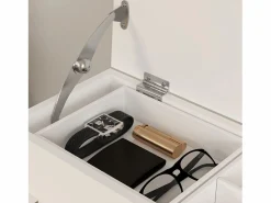 Perchero portátil con almacenaje, diseño multifuncional, MDF y madera maciza, (44x36,5x110 cm) Perchero