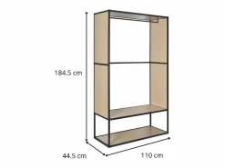 New Perchero reversible de madera y metal OSLO Armario Abierto, Vestidor