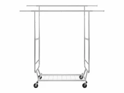 New Perchero SucceBuy de Alta Resistencia, con Doble Barra para Colgar, Capacidad de 272 kg, Acero Duradero Plateado