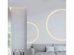 Clearance Ledkia Perfil Neón SFLEX 24x18 Superficie Semicircular Curva Vertical para Tira LED IP20 hasta 15 mm 5 m Blanco