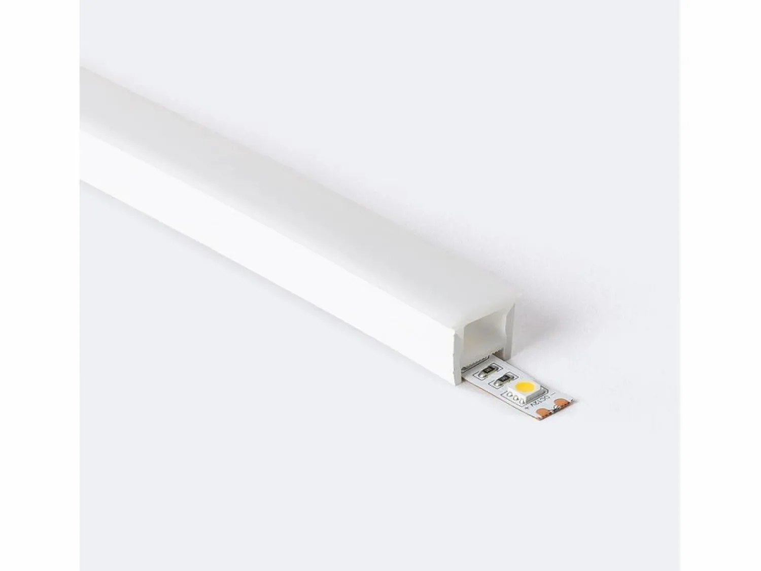Ledkia Perfil Neón SFLEX 20x16 Superficie/Empotrable Curva Vertical para Tira LED IP20 hasta 12 mm 2 m