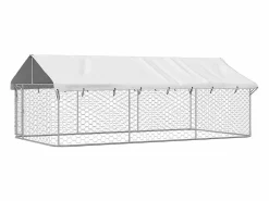 Clicnbuy Perrera de exterior con tejado 400x200x150 cm