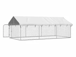 Clicnbuy Perrera de exterior con tejado 400x200x150 cm