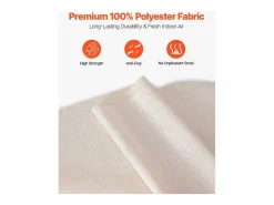 Persiana de Paneles SucceBuy con Riel Extensible, 116-218 cm de Ancho, Panel Japonés Vertical Ajustable hasta 243 cm de Altura, Marrón Claro Persianas De Interior