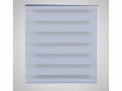 Helloshop26 Persiana enrollable blanca filtrante de luz 80 x 150 cm cortina de ventana persiana de privacidad 4102092