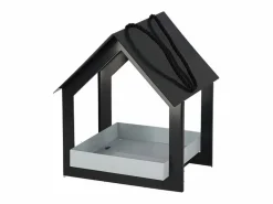 ESSCHERT DESIGN Pesebre colgante antracita/blanco