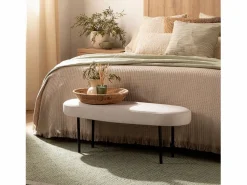 Online Pie de cama de Tela 38 x 97- Mena Beige