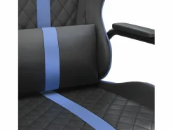 Discount Clicnbuy piezas Silla gaming con masaje cuero sintético y negro Azul