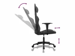 Clicnbuy piezas Silla gaming cuero sintético y gris
