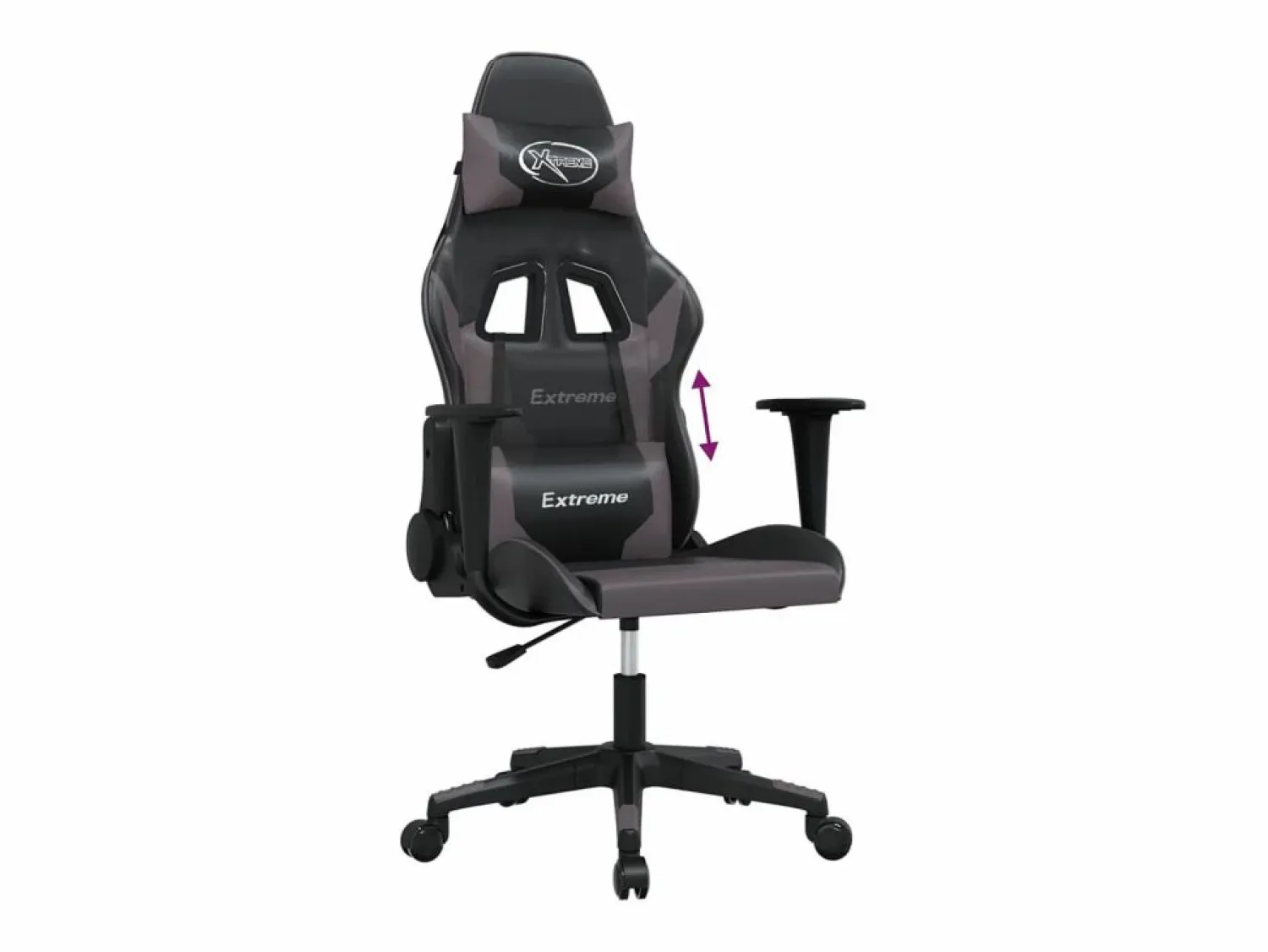 Clicnbuy piezas Silla gaming cuero sintético y gris