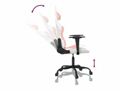 Clicnbuy piezas Silla gaming cuero sintético y rosa