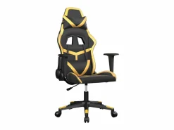 Clicnbuy piezas Silla gaming de masaje cuero sintético negro y