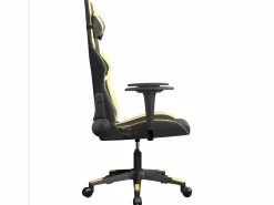 Clicnbuy piezas Silla gaming de masaje cuero sintético negro y