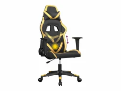 Clicnbuy piezas Silla gaming de masaje cuero sintético negro y