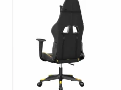 Clicnbuy piezas Silla gaming de masaje cuero sintético negro y