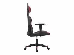 Clicnbuy piezas Silla gaming de masaje cuero sintético negro y vino tinto