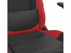 Clicnbuy piezas Silla gaming de masaje cuero sintético negro y