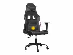 Discount Clicnbuy piezas Silla gaming de masaje cuero sintético negro y Gris