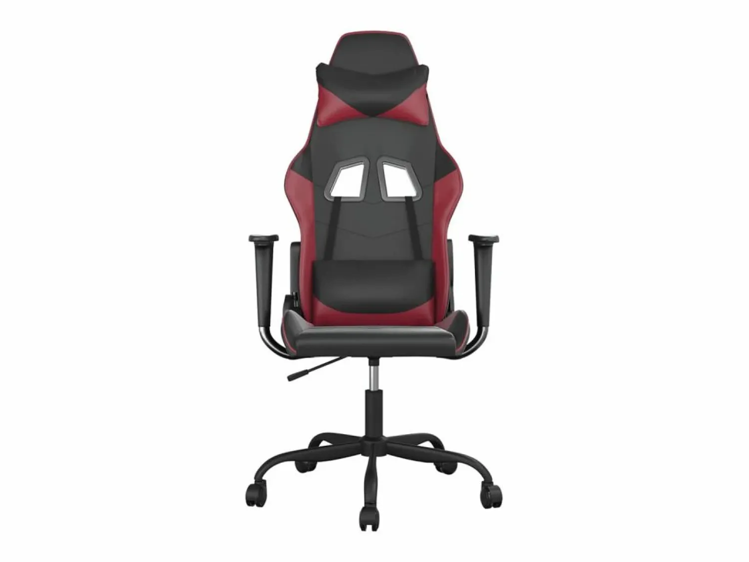 Sale piezas Silla gaming de masaje cuero sintético negro y vino tinto Silla Gaming