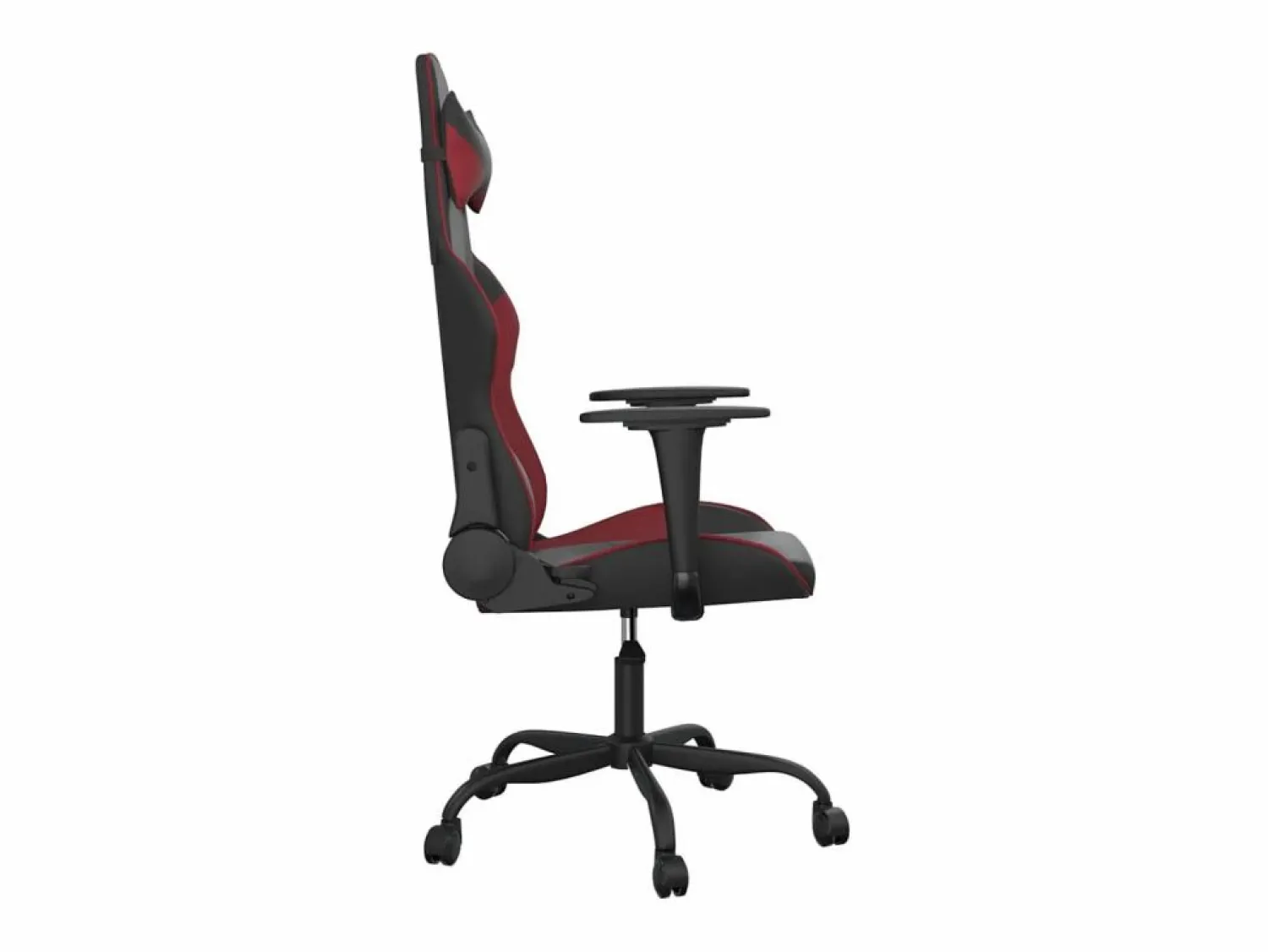 Sale piezas Silla gaming de masaje cuero sintético negro y vino tinto Silla Gaming