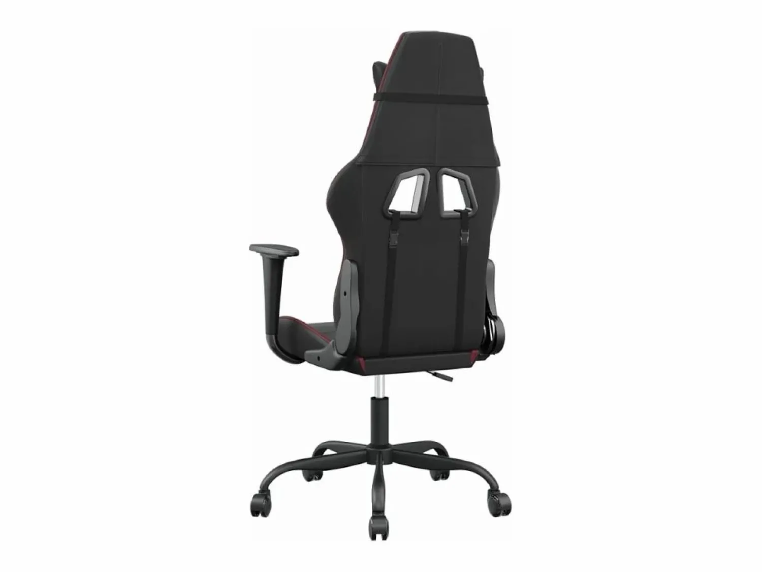 Sale piezas Silla gaming de masaje cuero sintético negro y vino tinto Silla Gaming