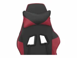 Sale piezas Silla gaming de masaje cuero sintético negro y vino tinto Silla Gaming