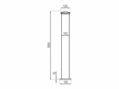 Clearance EXPERTLAND Pilar para portón de aluminio - L15 cm x Alt. 190 cm - - NERETO Blanco