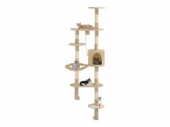 Garden Furniture Pilnar Rascador de gatos de pared con poste de sisal 194 cm
