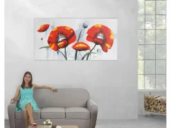 Online Pintura al óleo Amapola roja pintada a mano Cuadro