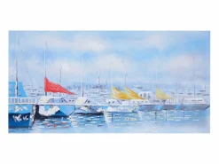 Best Pintura al óleo barcos pintados a mano Cuadro